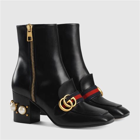 gucci monont boots|gucci heeled ankle boots.